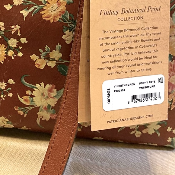 Patricia Nash Bag Poppy Botanical Print Collection NWT - Picture 5 of 9